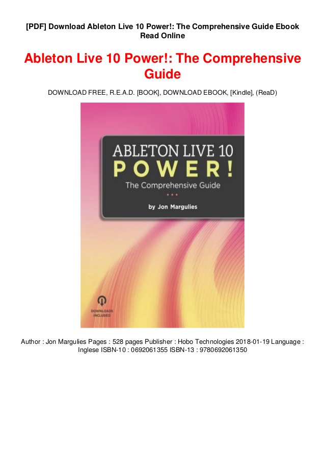 Ableton Book Pdf Download